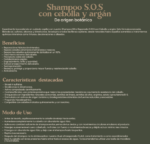 SHAMPOO SOS CEBOLLA Y ARGÁN - RITUAL BOTÁNICO